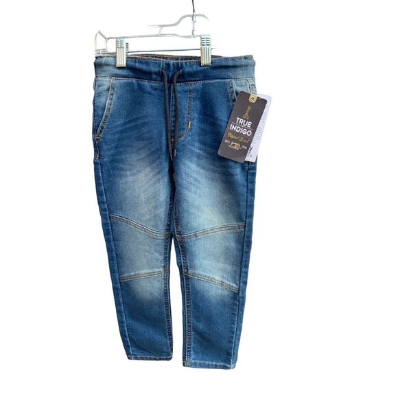 TRUE INDIGO NWT STRETCH KNIT DENIM GIRLS 5 POCKETS ALL SEASON PULL ON DRAWSTRING - Picture 7 of 13